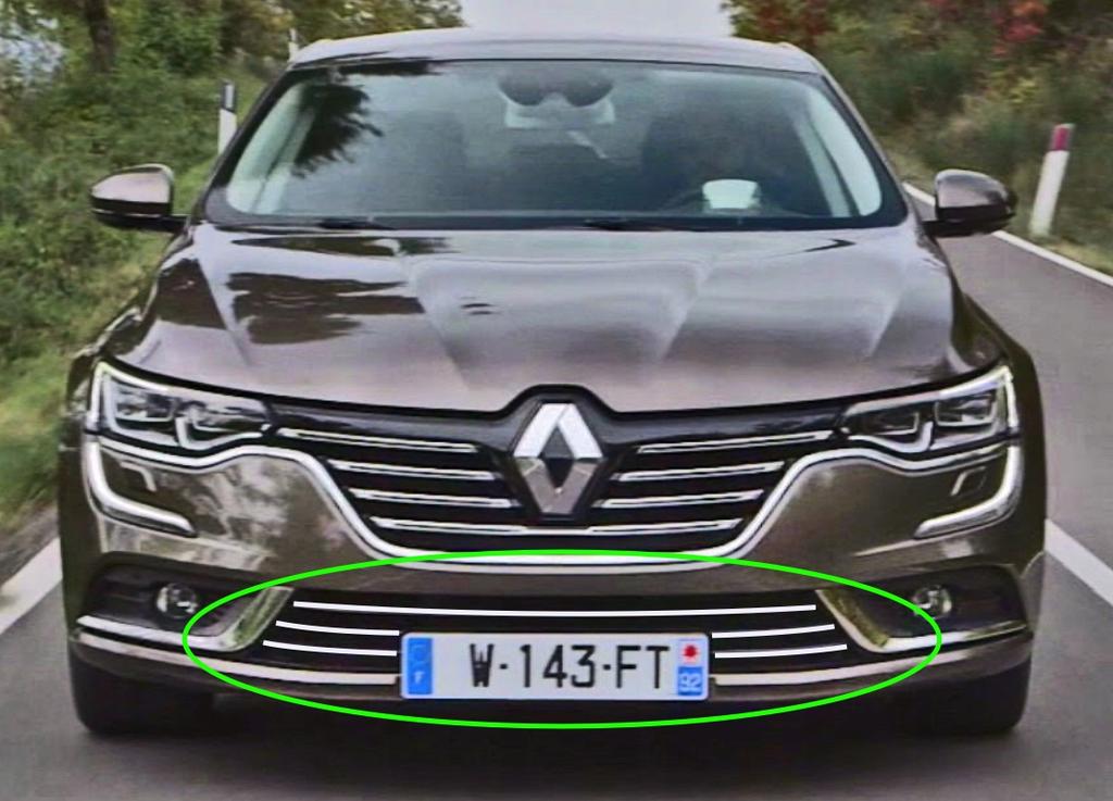 Renault TALISMAN Bumper Strips CHROME GRILL Tuning