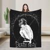 Death Note Manga Anime TV Show Poste Blanket Soft Street Trend Plush Throw Blanket For Bedroom Flannel Bedspread Bed Cover