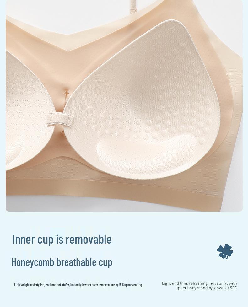 Women's Seamless Ultra-Thin Sports Bra: Enhances Small Bust, Minimizes Larger Bust for a Sleek Look