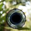 10 Inch Black and White Wind Spinner Outdoor Decor 360 Rotating Hook Hanging Garden Ornament for Spring Summer Creative Gift Idea