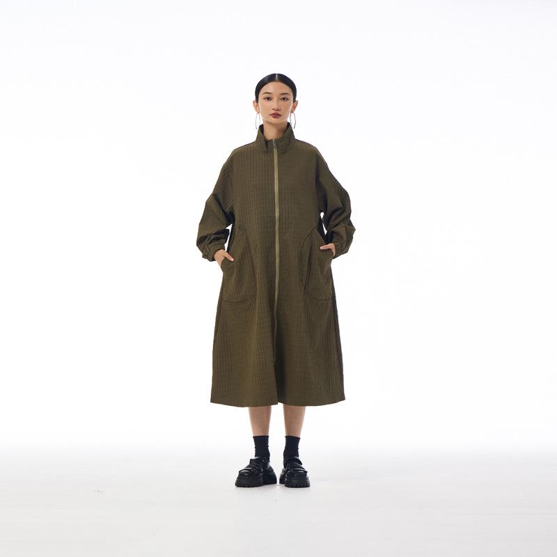 Women s High-End Original Furry Windbreaker: Casual Autumn/Winter Loose Long Sleeve Jacket. One Size армия зеленый
