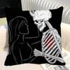 Simple Skull Love Married In Love Pillow Case Square Pillow Bedroom Sofa Leisure Comfort Cushion Car Home Decoration