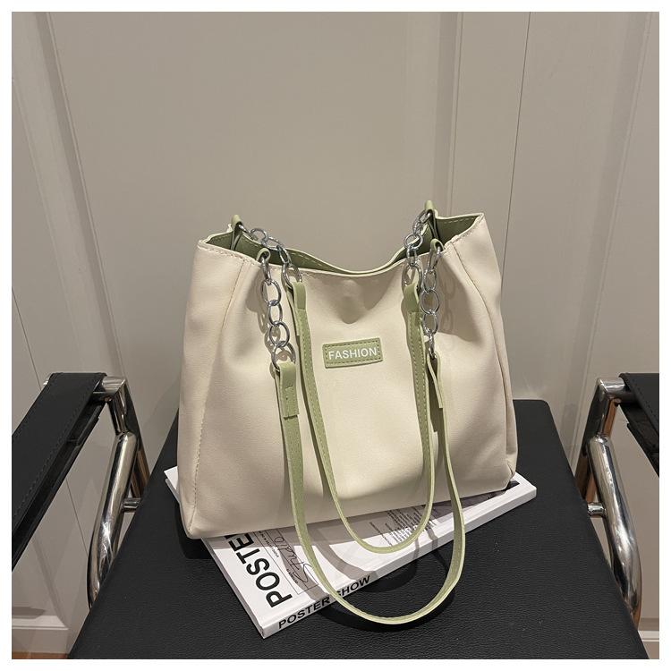 1Pc Trendy Spring New Women's Shoulder Bag, Fashionable, Simple, Versatile Handbag, Water-repellent PU Leather Bag