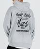 Movement Lettering Black Hoodie Gray