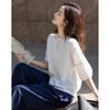 Demana Women's Color-Block Lantern Sleeve T-Shirt