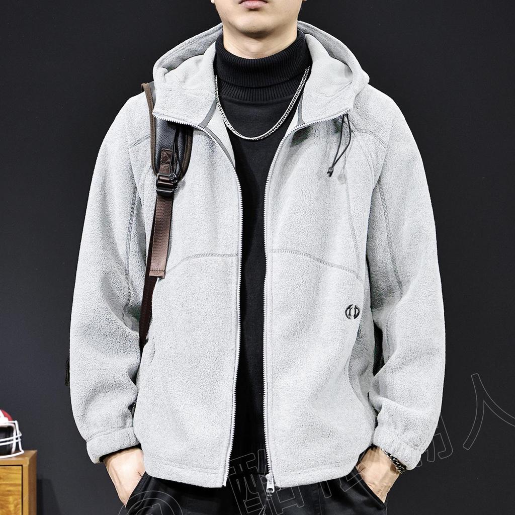 Men's 2025 Autumn/Winter Thick Warm Casual Fleece Hoodie Jacket