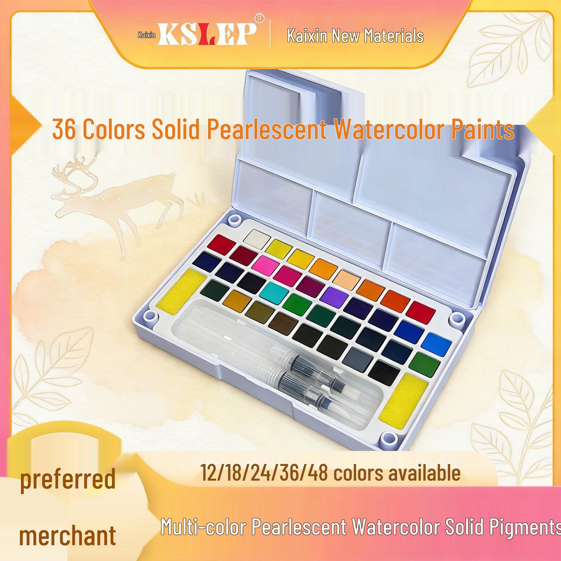 

36-Color Solid Watercolor Set for Beginner Students