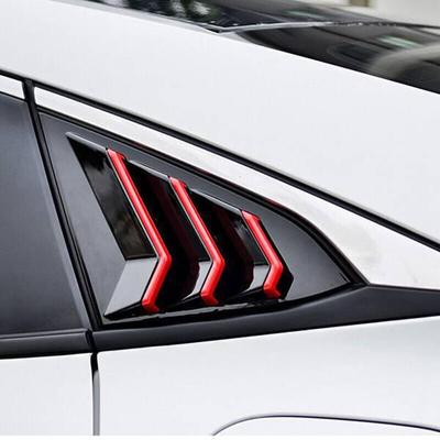 Decorative Rear Quarter Window Louver Covers for 2016-2021 Honda Civic (1 Pair)
