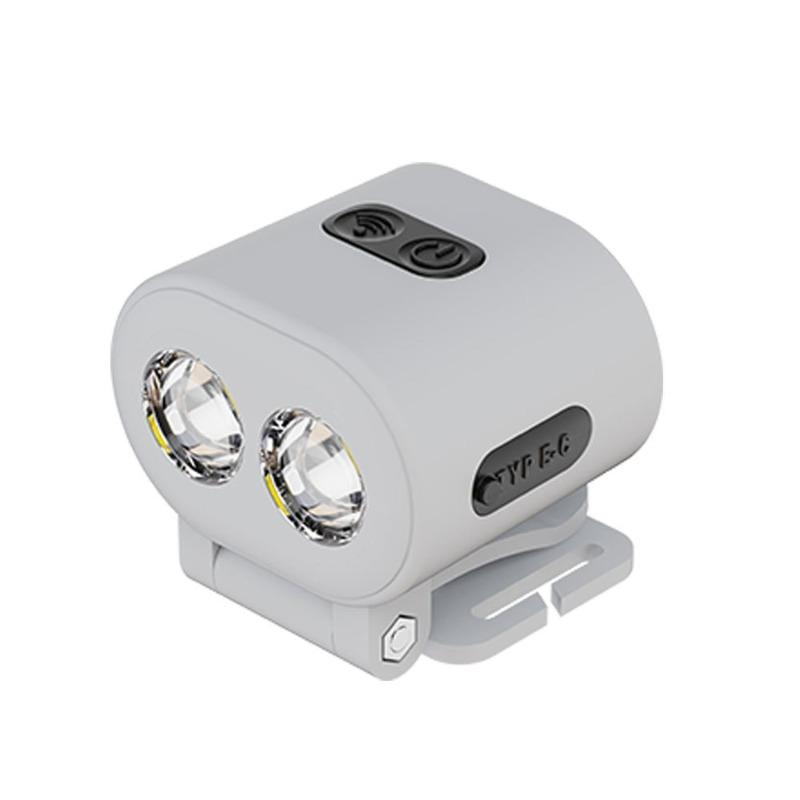 New LED Sensor Bright Headlamp, Long-Lasting Li-ion, Portable Waterproof, Clip-on Cap Light, COB Silicone for Night Running