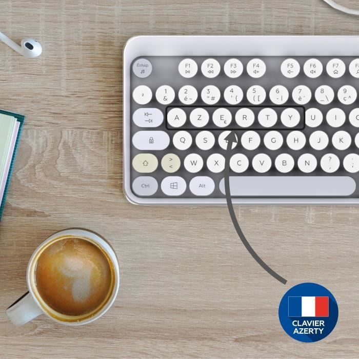 Kabellose Tastatur und Maus - Mobility Lab - Ergonomisches Modell - 2,4 GHz - Optischer Sensor - Schwarz