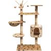 Cat Tree - vidaXL - 125 Cm - Beige - Sisal Scratching Post - For Medium Cats