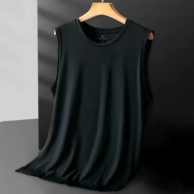 Men's Quick-Dry Mesh Sleeveless Fitness Vest – Breathable, Loose & Trendy Summer Outerwear