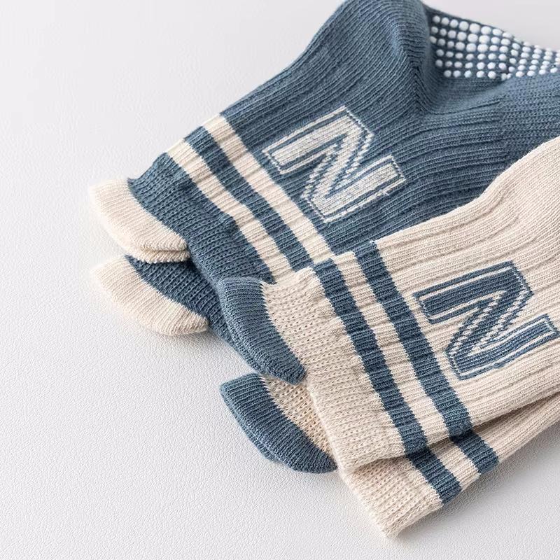 3Pairs/Set Children's Socks For Boys Girls Cotton Letter Kids Sock Casual Sport Girl Boy Toddler Baby Floor Short Sock Anti Slip