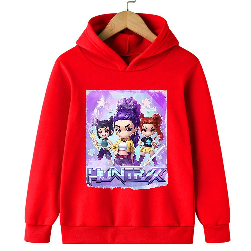 Sudadera con capucha infantil de otoño/invierno con estampado de grupo femenino de K-Pop, sudadera deportiva de corte holgado.