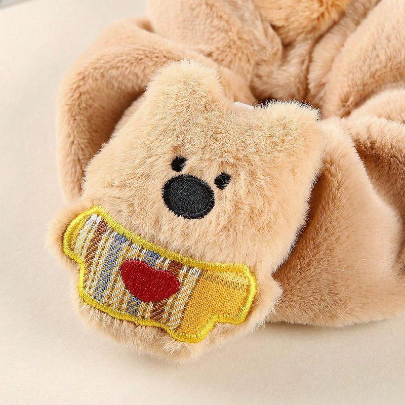 1pc Autumn and Winter Cute Cartoon Plush Bear Doll Large Intestine Hairband Headrope Sweet Hair Tie Headpiece