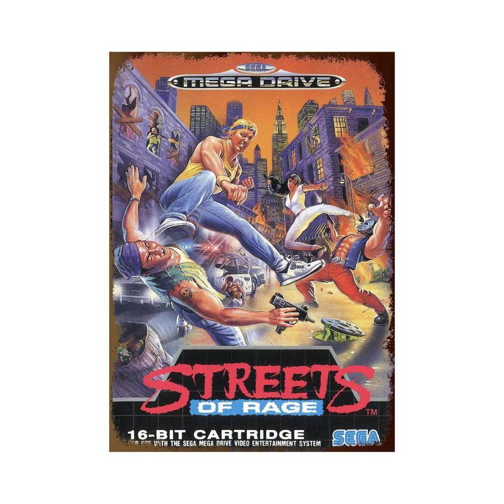 Cartoon Anime Signs Double Dragon Movie Poster Vintage Decoration Wall Metal Tin Sign Garage Tin Board Painting Art Plate Sign