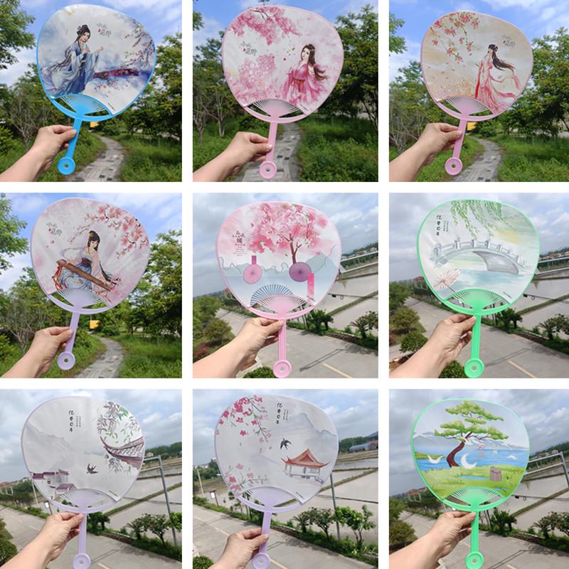 Classic Beauty Hanfu Photography Cooling Fan - Chinese Style Hand-held Round Fan