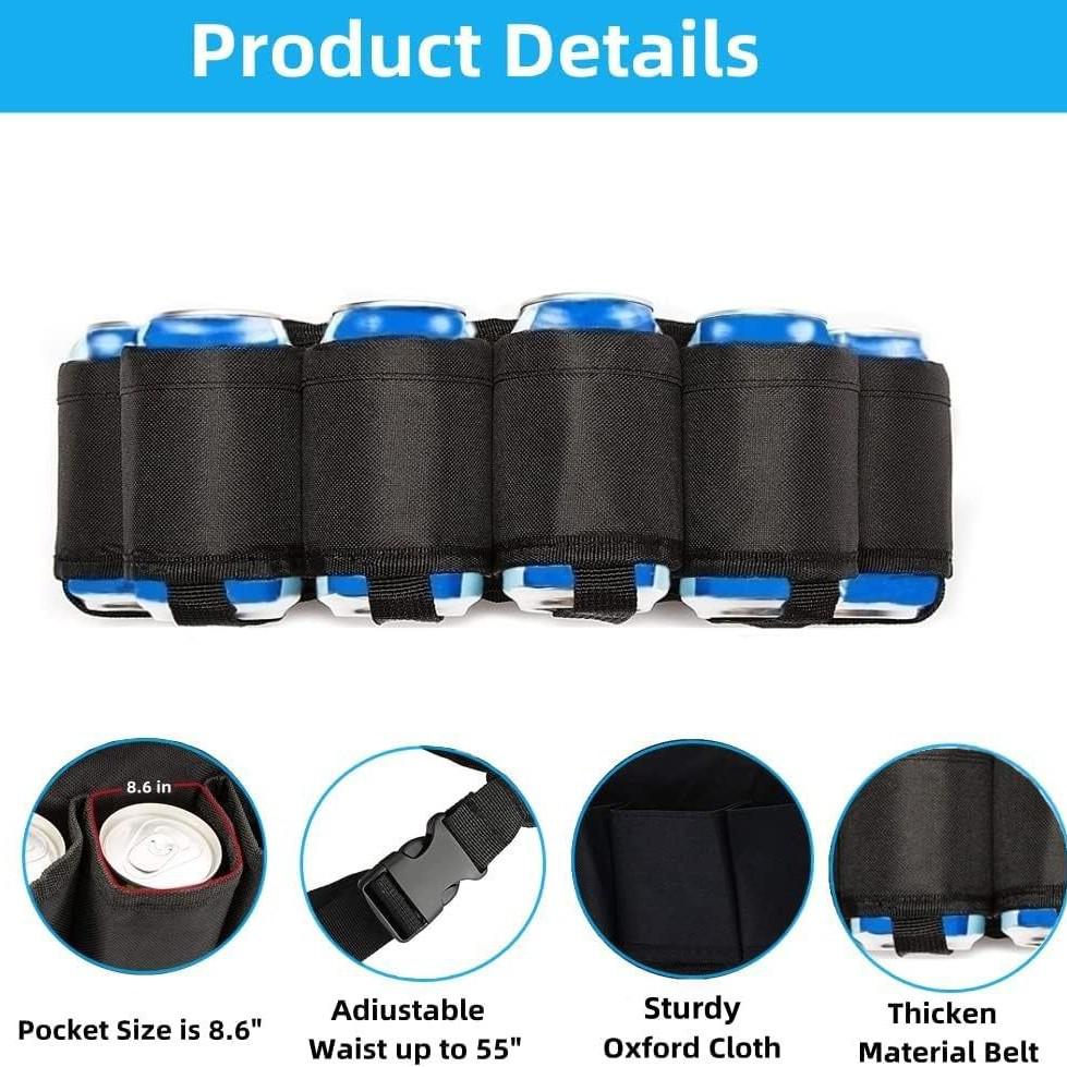 Outdoor Beverage Waist Bag - Holds 6 Cans