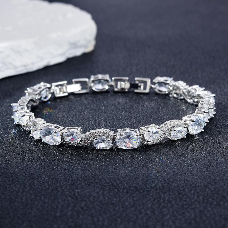 Inlaid Round Zircon Temperament Exquisite Bracelet Jewelry