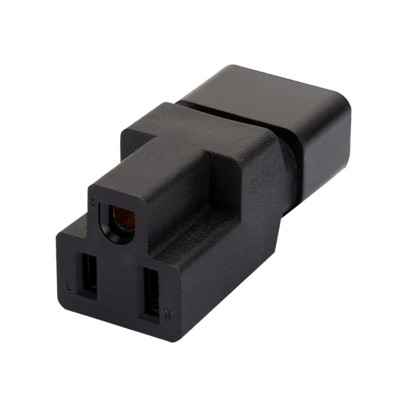 Flame Retardant Nylon C14 Plugs Adapters with Metal Conductors Flame Retardant Adapters for UPS & Save Applications 1