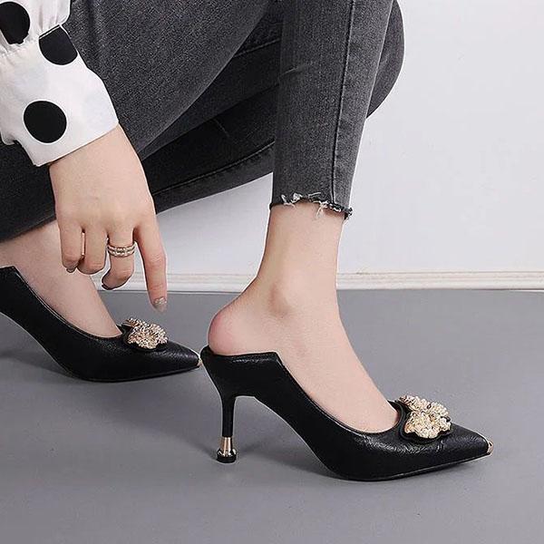 Damen Frühling Herbst Weiche Leder High Heels Echtes Leder Stiletto Schuhe Strass Schmetterling Schuhe für Büro Damen