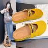 Slippers Women Wear New Soft-soled Bag Head Half Slippers with Skirt and Lazy Slippers