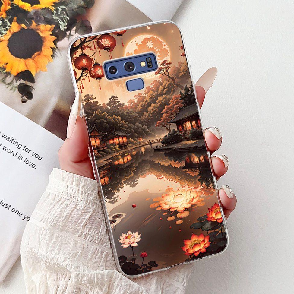 Clear For Samsung Note9 Case Cute Cat Fashion Luxury Painted Soft Cover Phone For Samsung Galaxy Note 9 Case SM-N9600 SM-N960F