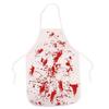Halloween Fake Blood Apron with Handprints Oil Resistant Costume Party Stage Prop Apron
