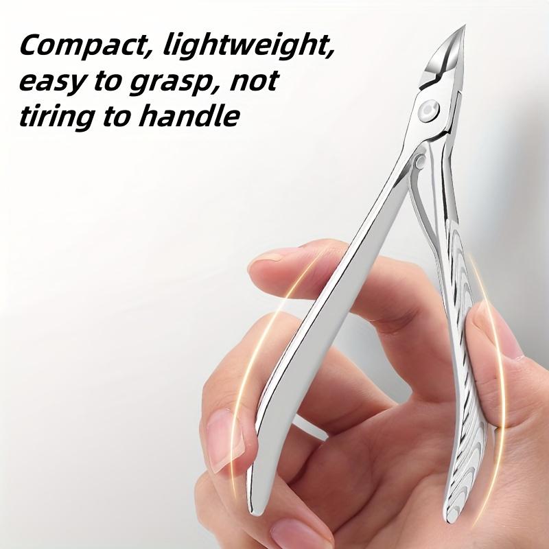 Stainless Steel Ingrown Toenail Clippers Slanted Design with Extended Tip for Thick Soft Nails Eagle Beak Nail Clippers Gift