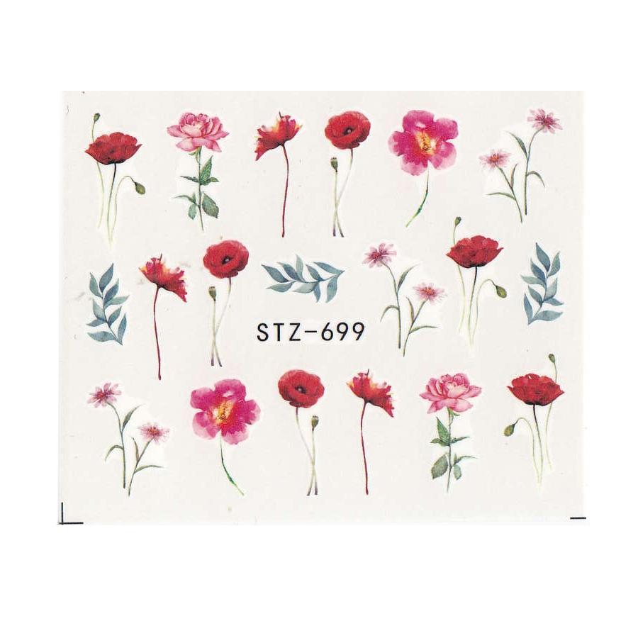 Nail Water Decals Transfer Flower Leaves Butterfly Nail Art Stickers Nail Art Manicure DIY