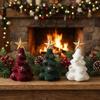 Velvety Flocked Christmas Tree Ornament Glitter Mini Christmas Tree Hanging Decor  Seasonal Use