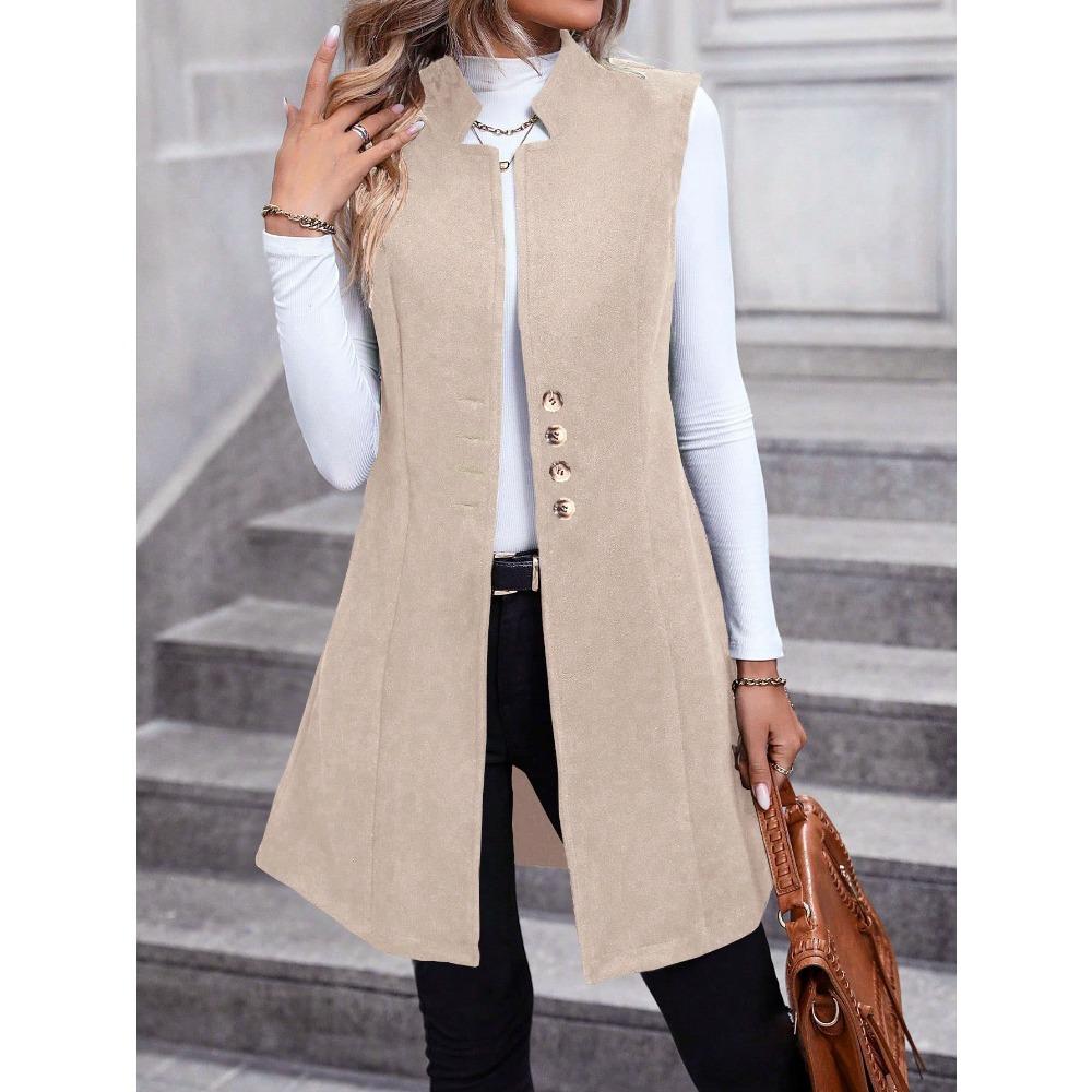 A New Autumn and Winter Fashion Suit Vest, Elegant and Stylish Sleeveless Jacket for Women