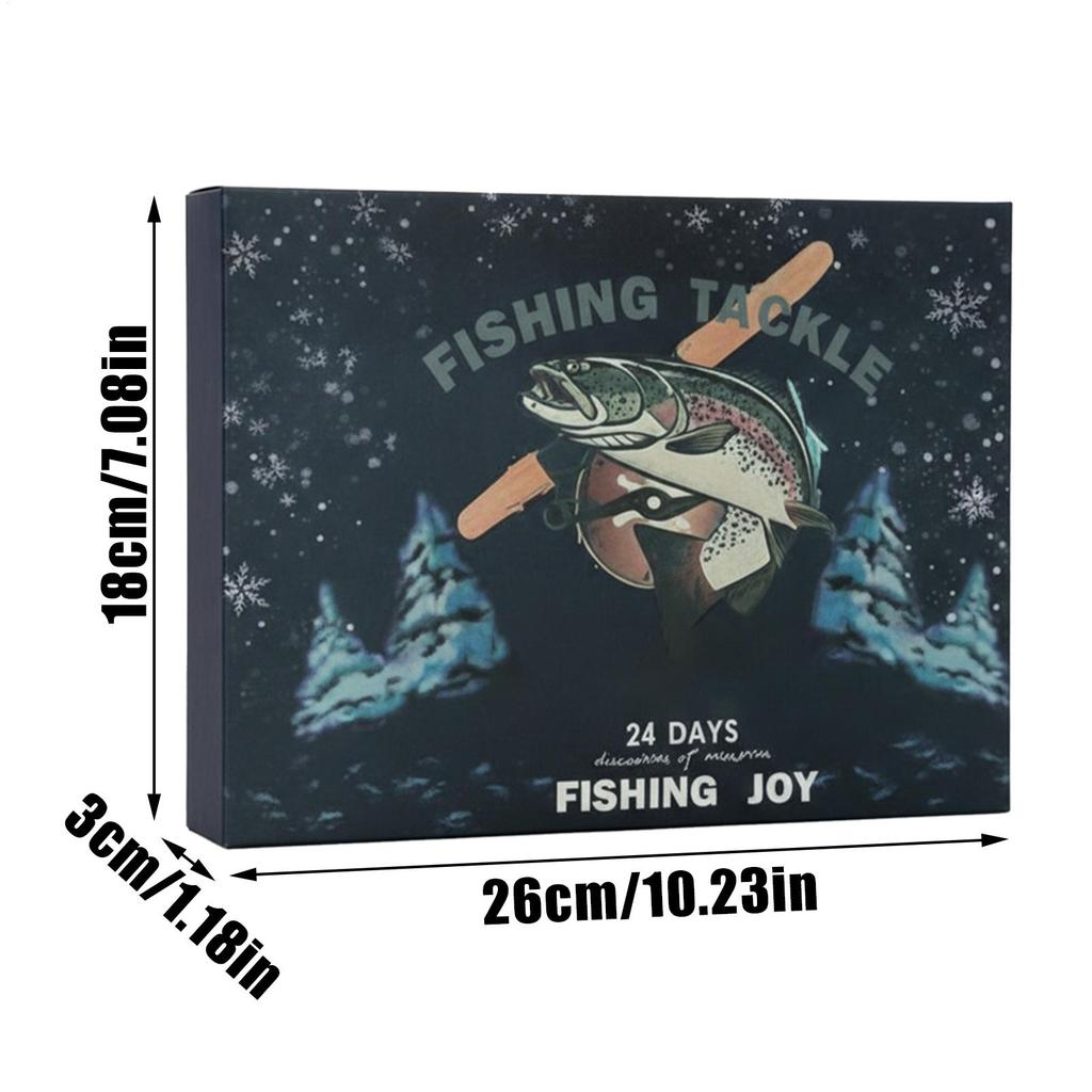 2025 Christmas Countdown Calendar 24 Day Freshwater Saltwater Christmas Count Down Fishing Lures And Accessories For Lake Stream