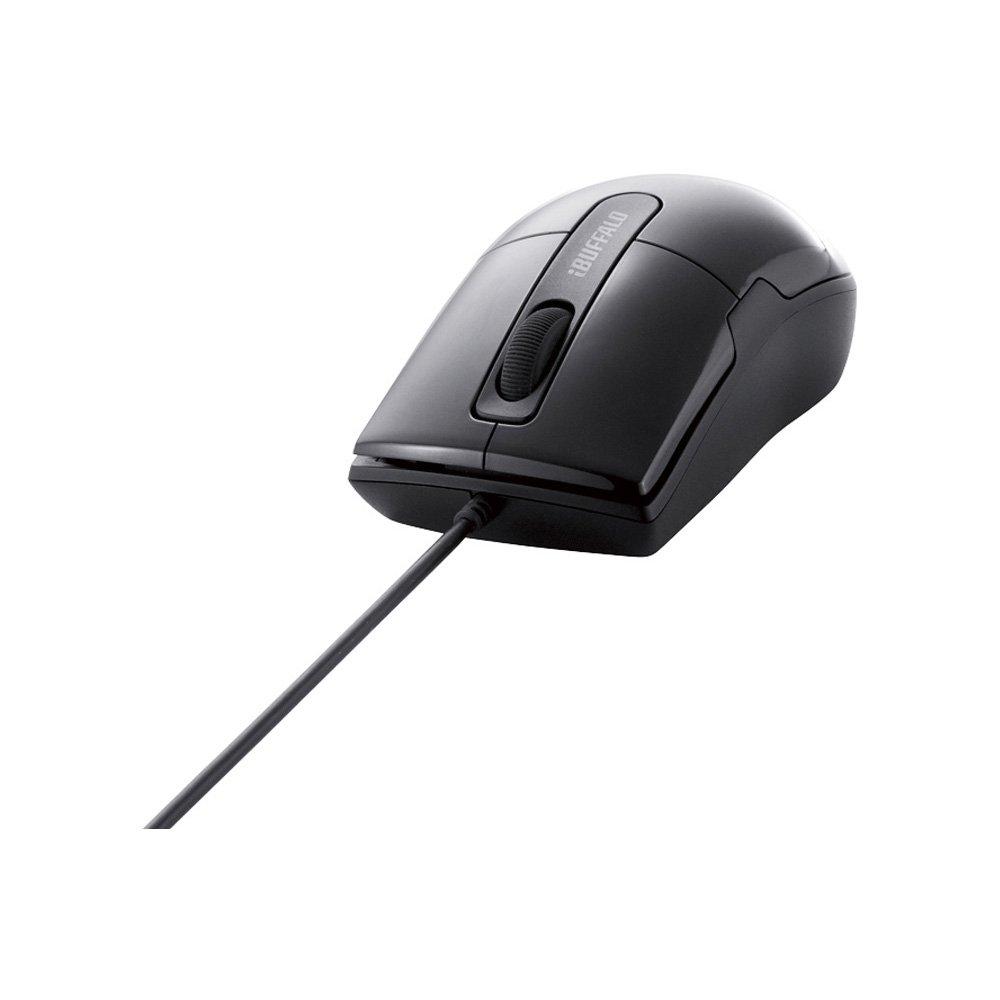 

Buffalo BUFFALO Wired BlueLED 3 BSMBU26SSBK Mouse, Quiet, Buttons, Small, Black, чорний