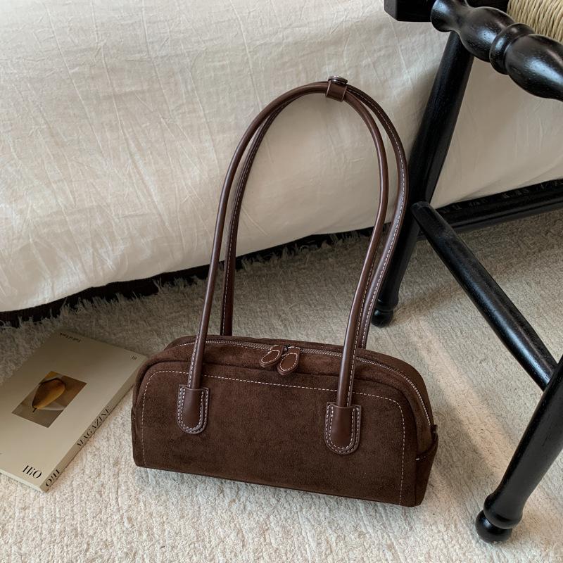 Retro Baguette Bag, Simple Pillow Bag, Simple Underarm Bag, Fashionable and Casual Single-shoulder Bag for Women