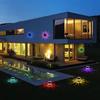 2/4PCS Solar Peacock Projection Lights Waterproof Outdoor LED Wall Lamp Solar Fence Light for Yard Garden Lawn Christmas Decoration