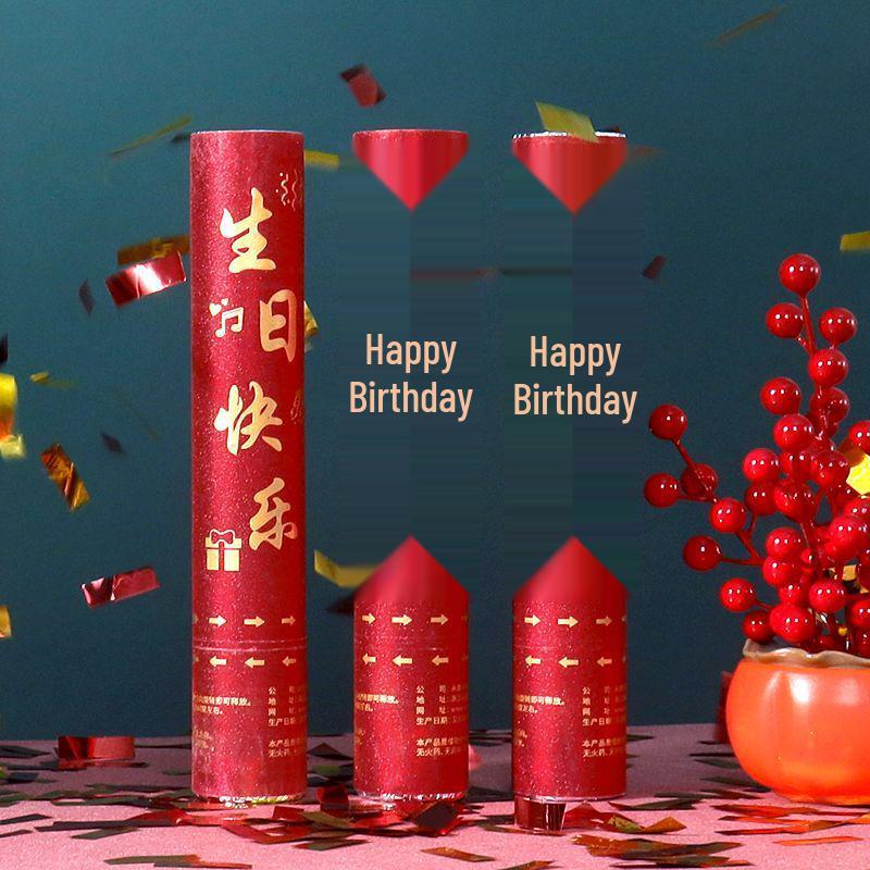 

Легкоочищаемая ручная пушка для конфетти на день рождения - Невыцветающая блестящая распылительная трубка для праздничной атмосферы