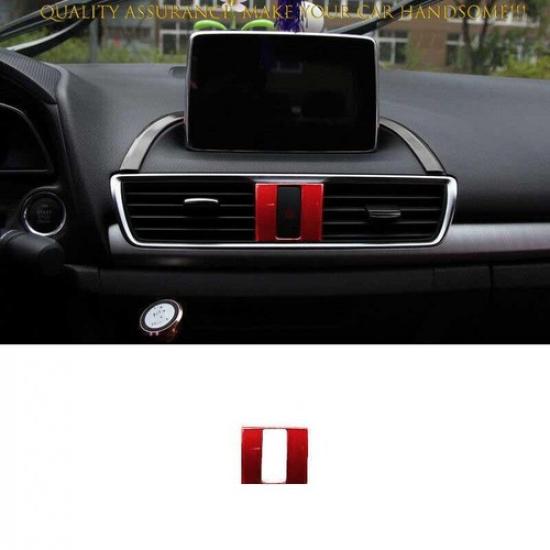 For Mazda 3 Axela 2014-2018 Bright Red Emergency Light Switch Panel Trim 1PCS