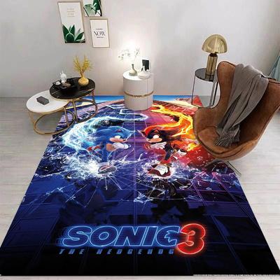  Blue Hedgehog Popular Game Carpet Area Rugs for Home Living Room Bedroom Sofa Kitchen Carpet Non-slip Floor Mat