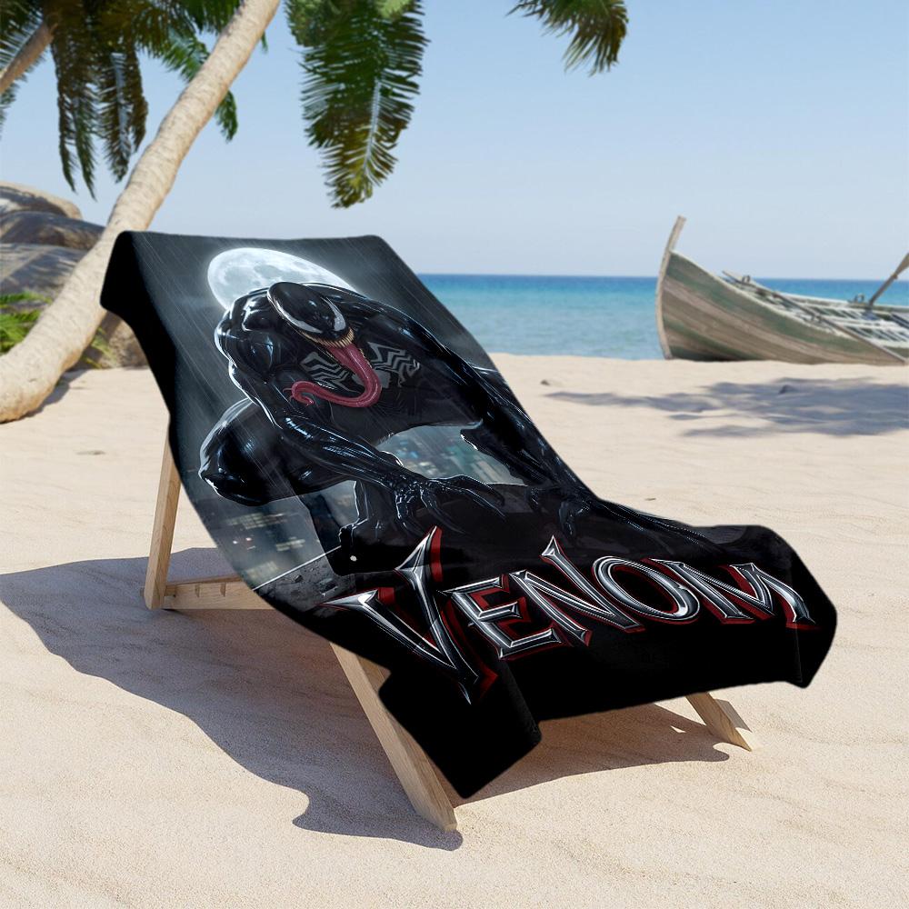 Venom vibrant beach towel Foldable swimming & surfing Vibrant Pattern Perfect Gift for Friends & Family