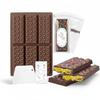 Conjunto de Moldes de Chocolate Dubai Diaxilu 6 Barras Design de Diamante Sem BPA 26x17x1,5cm com Espátula, Sacos e Adesivos para Pralinés e Barras de Chocolate