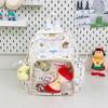 Cute graffiti schoolbag for junior high school girls, large capacity backpack, transparent bar, bandage board, pain bag, student backpack