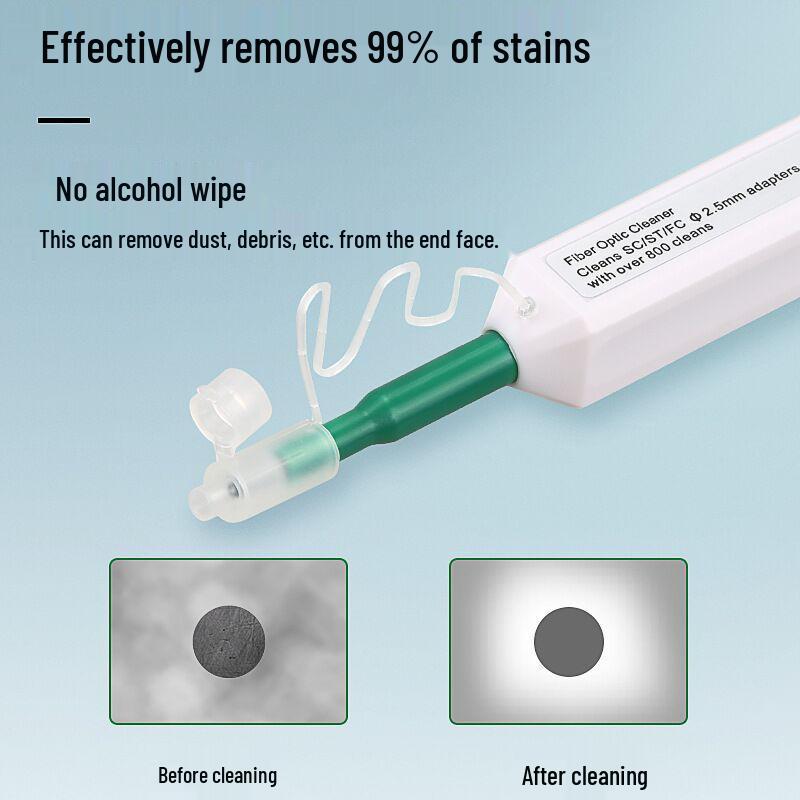 Fiber Optic Cleaning Pen for SC/FC/LC Connectors: End Face & Cable Core Cleaner Tool