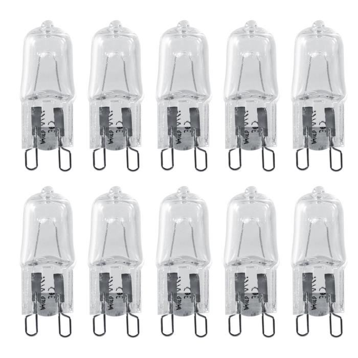 10 pièces ampoule G9 respectueuse de l'environnement, ampoule de lampe de remplacement d'éclairage, parc lumineux blanc chaud pour