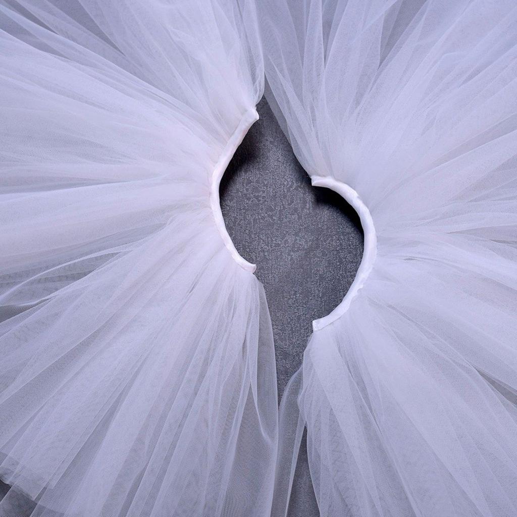 Epaulet Shoulder Cover Tulle Wing for Dance Stage Play Costume Party Carnivals Bride Evil Wing Mesh Costume