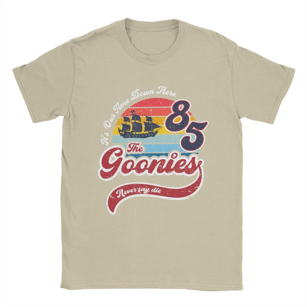 Goonies Sagen Niemals Stirb T-Shirts Herren Freizeit 100% Baumwolle T-Shirt Rundhalsausschnitt Kurzarm T-Shirts Klassische Oberteile