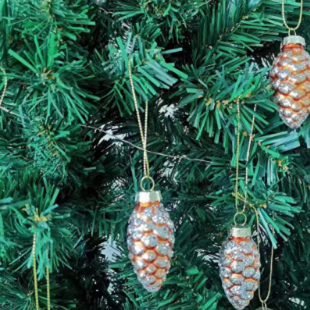 Christmas Glass Decorations pinecones/Christmas Tree Pendant decorations/Handmade Creative Pinecone Decorations Gifts