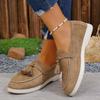 Fall New Style Loafers - Soft Suede Material Retro Style British Style Fashionable Anti-slip Casual Women's Flat Shoes Plus-size