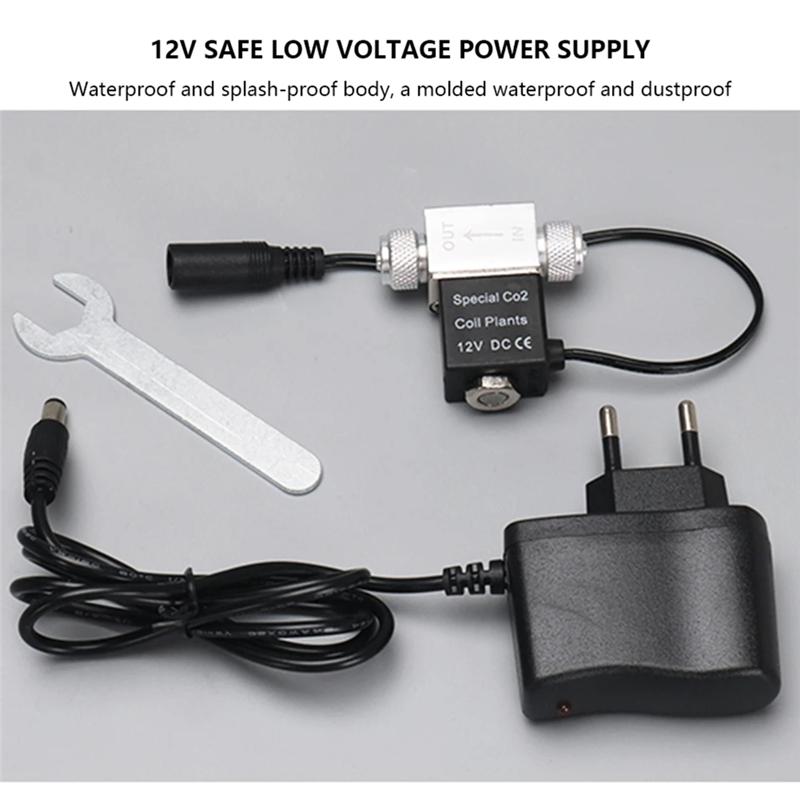 Valvola Solenoide A25F-CO2 12V Per Acquario Controllo Automatico Regolatore a Doppia Testa Impermeabile Bassa Temperatura Per Acquario
