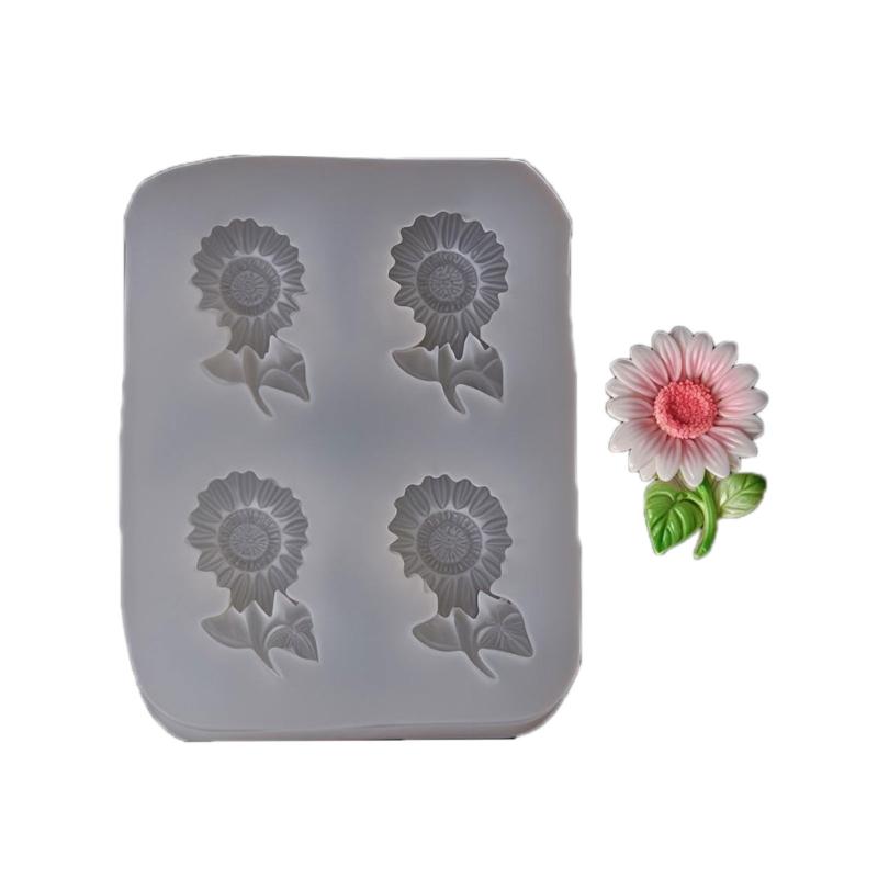 Food Grade Silicone Floral Mold For Resin Clay Plaster Cake Decoration Creation Sunflowers Flowers Flower Embossing Tool